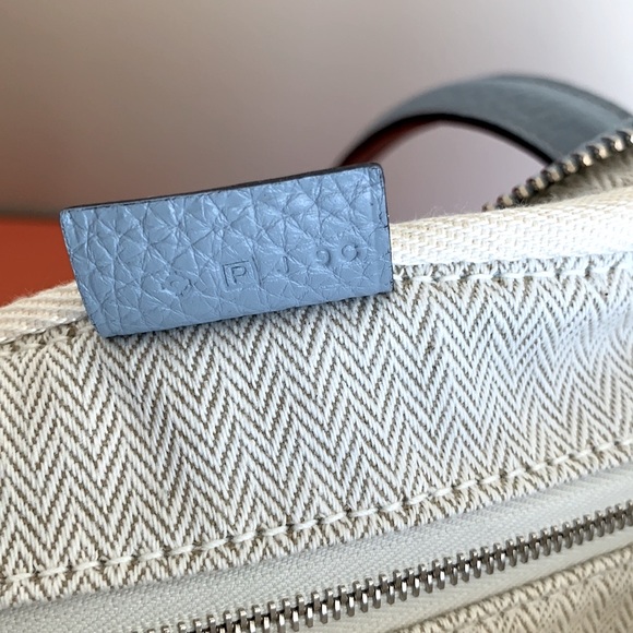 Hermes Victoria Elan 38cm Ceil light blue clemence leather shoulder bag new box - Picture 14 of 16